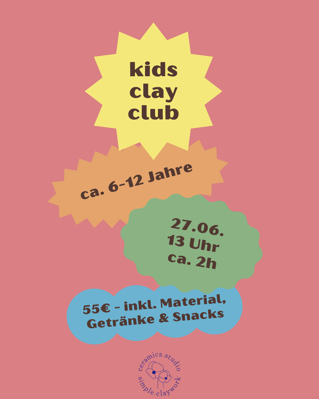 Kids Clay Club (6-12 Jahre) 27.06.26 13 Uhr