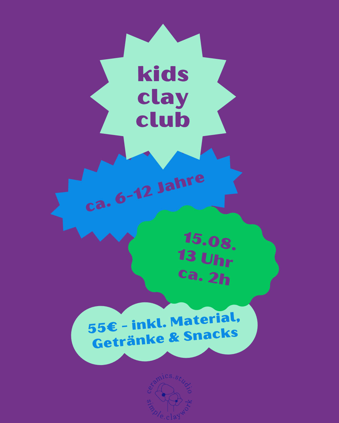 Kids Clay Club (6-12 Jahre) 15.08.26 13 Uhr