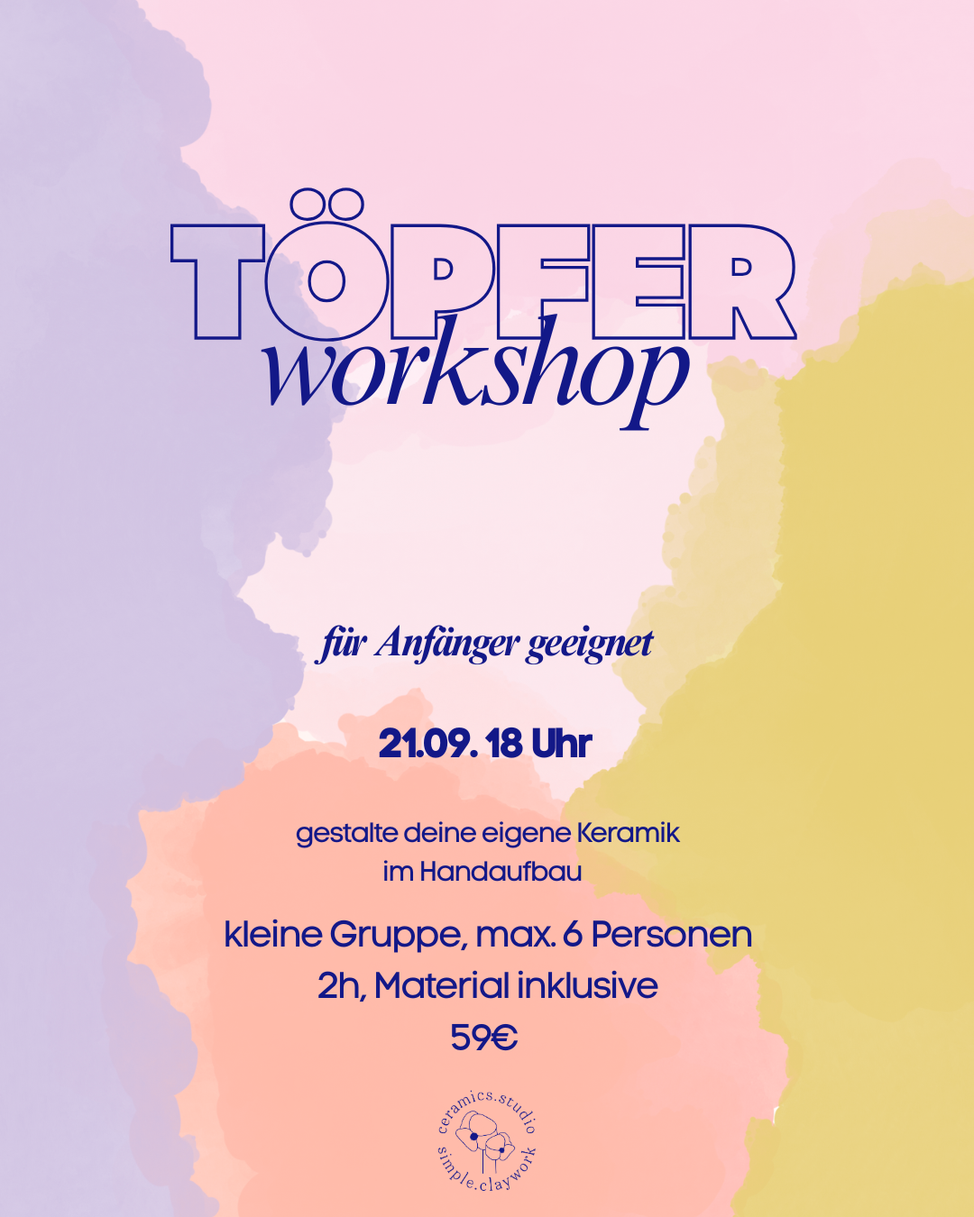 Töpfer Workshop September 21.09.26 18 Uhr