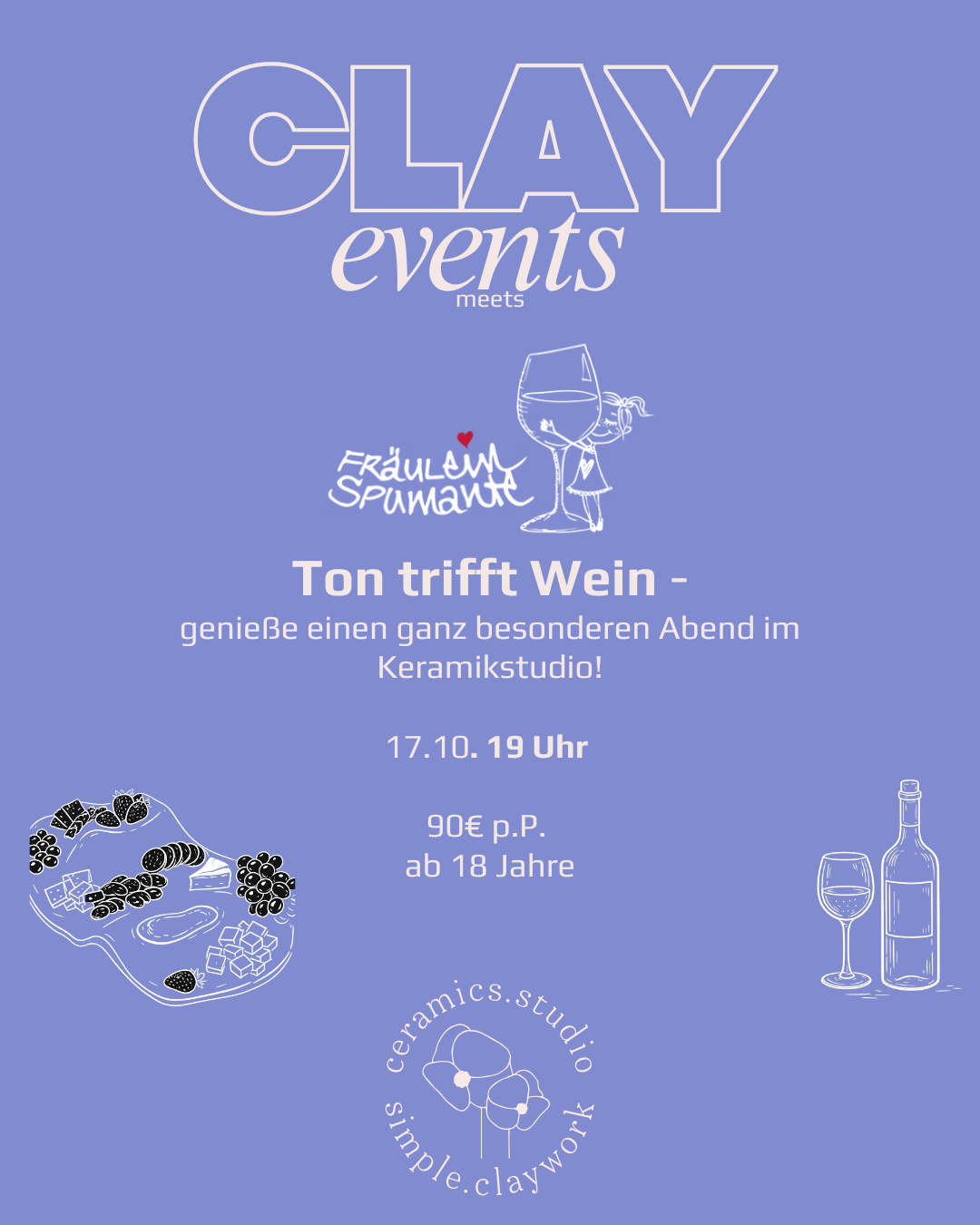 Ton trifft Wein - Clay Event mit Fräulein Spumante 17.10.26 19 Uhr